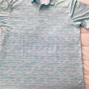 Green side golf polo